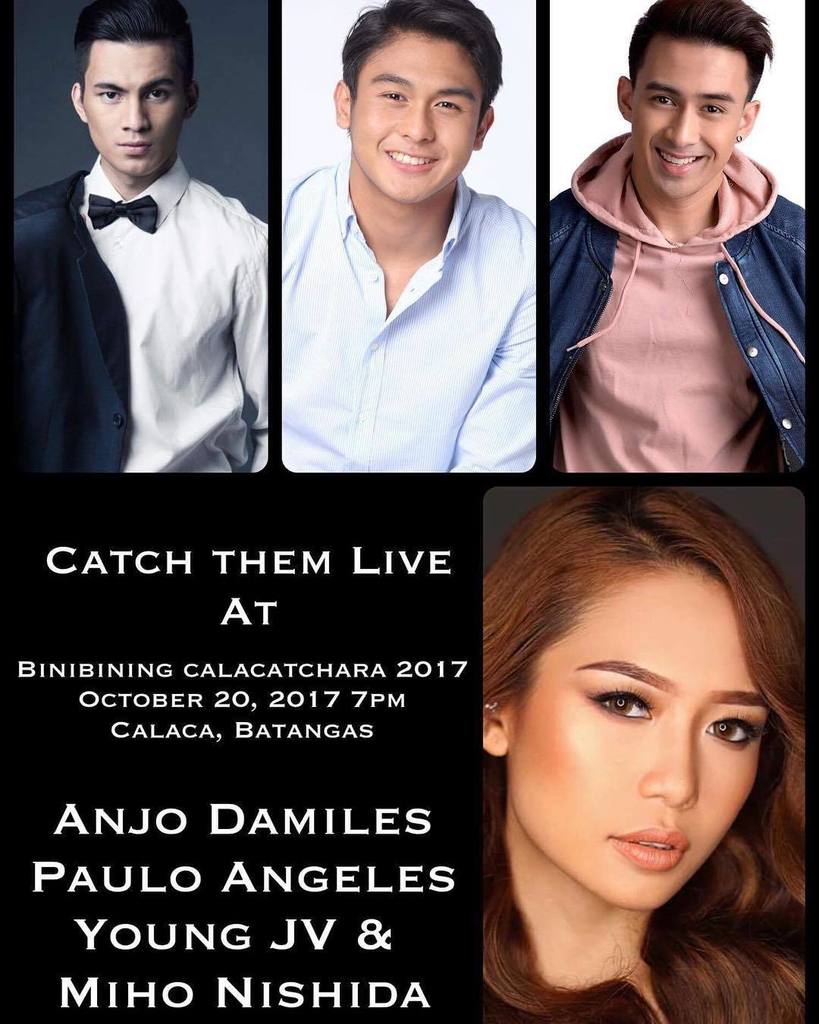 starmagicphils's tweet photo. Catch Anjo Damiles, Paulo Angeles, JV Kapunan, and Miho Nishida at the Binibining Calacatchara 2017, 7pm! https://t.co/tVCT8IlOOG