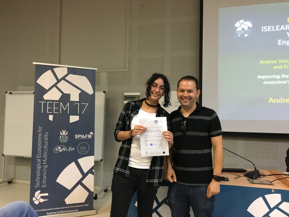 TEEMConference's tweet photo. Best papers in #TEEM2017 🎉🎉🎉🎉🎉 https://t.co/j7se0O4i1E