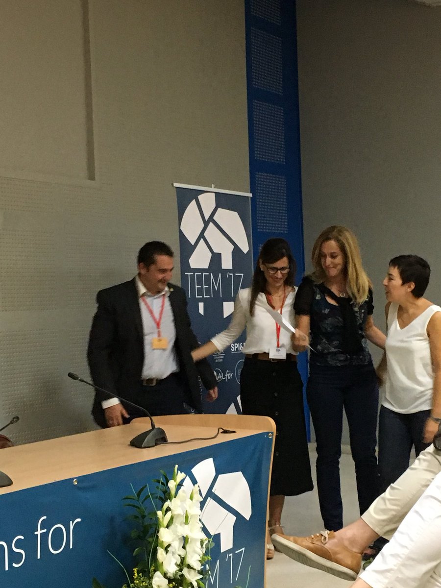 TEEMConference's tweet photo. Best papers in #TEEM2017 🎉🎉🎉🎉🎉 https://t.co/j7se0O4i1E