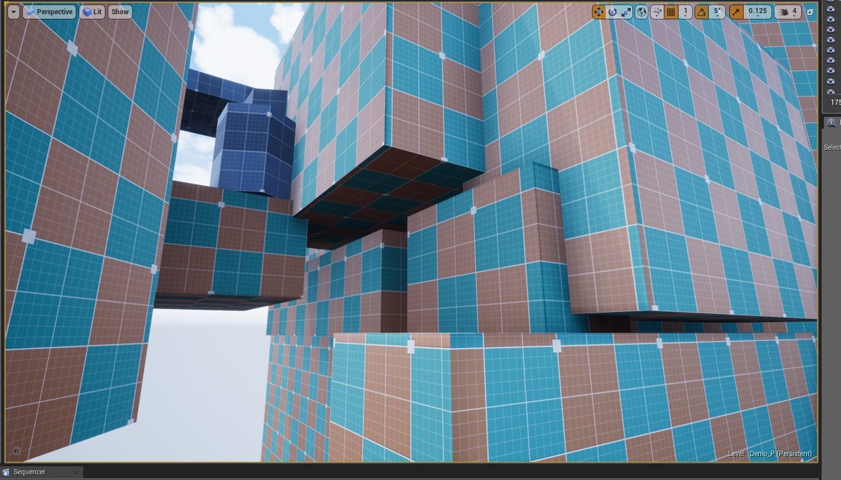 IllusionShard's tweet photo. we want to join the #blocktober iniciative  with some screens of the prototyped zone of our demo level. https://t.co/l6wlyp1geQ