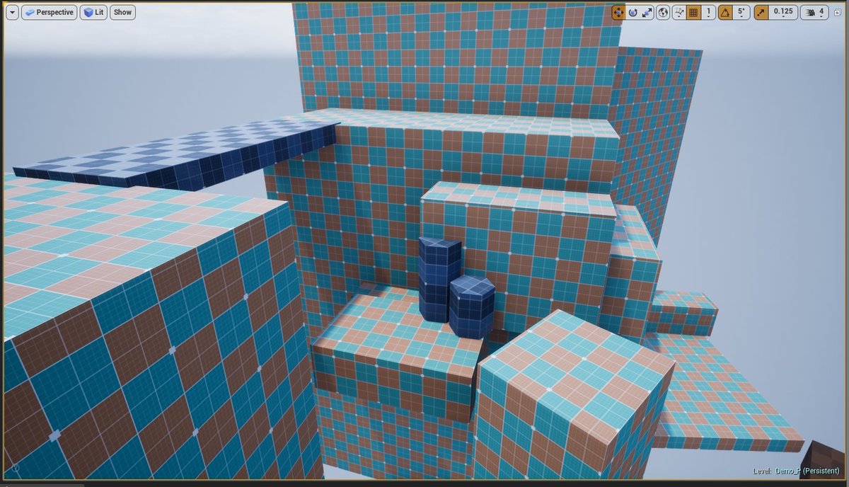 IllusionShard's tweet photo. we want to join the #blocktober iniciative  with some screens of the prototyped zone of our demo level. https://t.co/l6wlyp1geQ