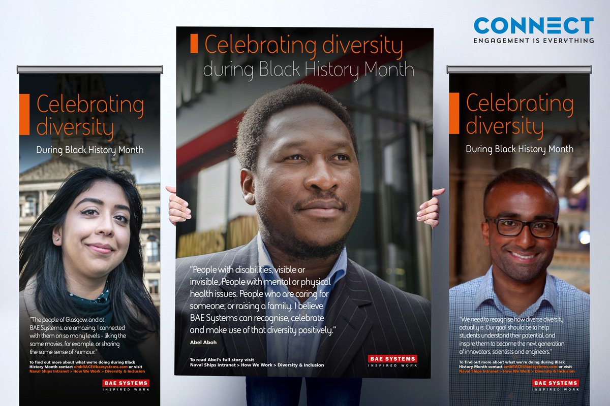 connectcomms's tweet photo. Great images by @_ScottRichmond for the first part of our new Diversity &amp; Inclusion campaign for @BAESystemsplc for #BlackHistoryMonth https://t.co/3BO2Uqm8fF
