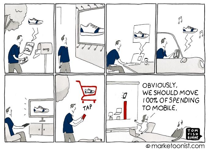 HumberOCMC's tweet photo. Last-click attribution can be misleading! Focus on multi-touch attribution whenever possible. Via @marketoonist #lastclickattribution https://t.co/z8yxUQDWqL