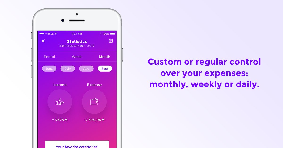 Now you can track your income and expenses within any period. No unnecessary information – just the things you need bit.ly/combine_app