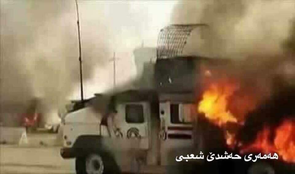 ميليشيات حشد شعبي تبداالهجمات علي پێشمەرگە التي تفر ضها الا سلحة الامريكية