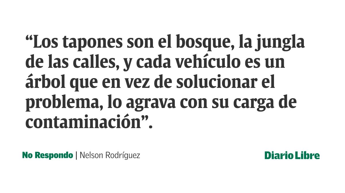 DiarioLibre's tweet photo. NO RESPONDO: Otra vez los tapones #DLOpinión https://t.co/B3LJoRei38 https://t.co/G5ejQFjMFp