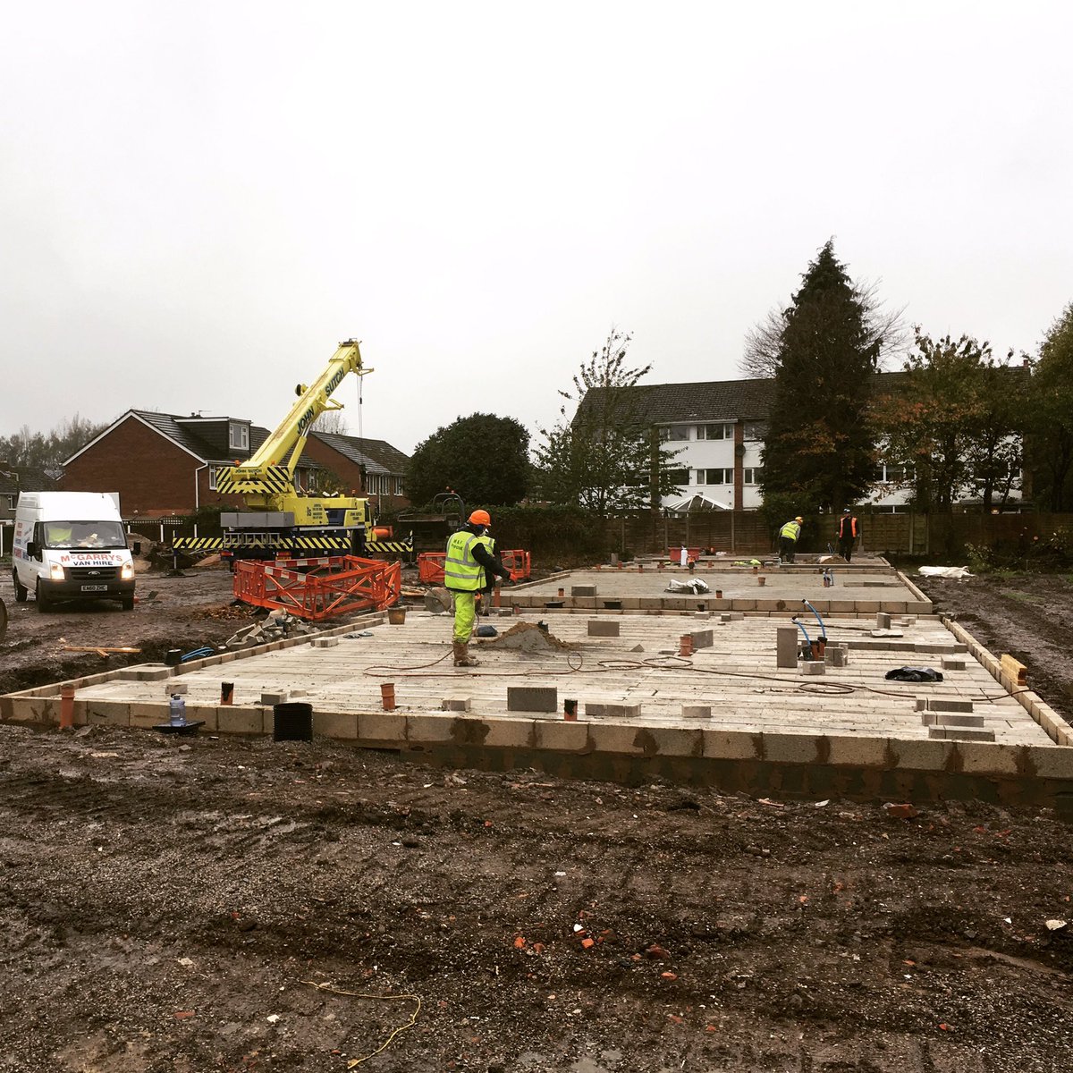 All out action today at our new site in Bramhall #NewHomes#ComingSoon