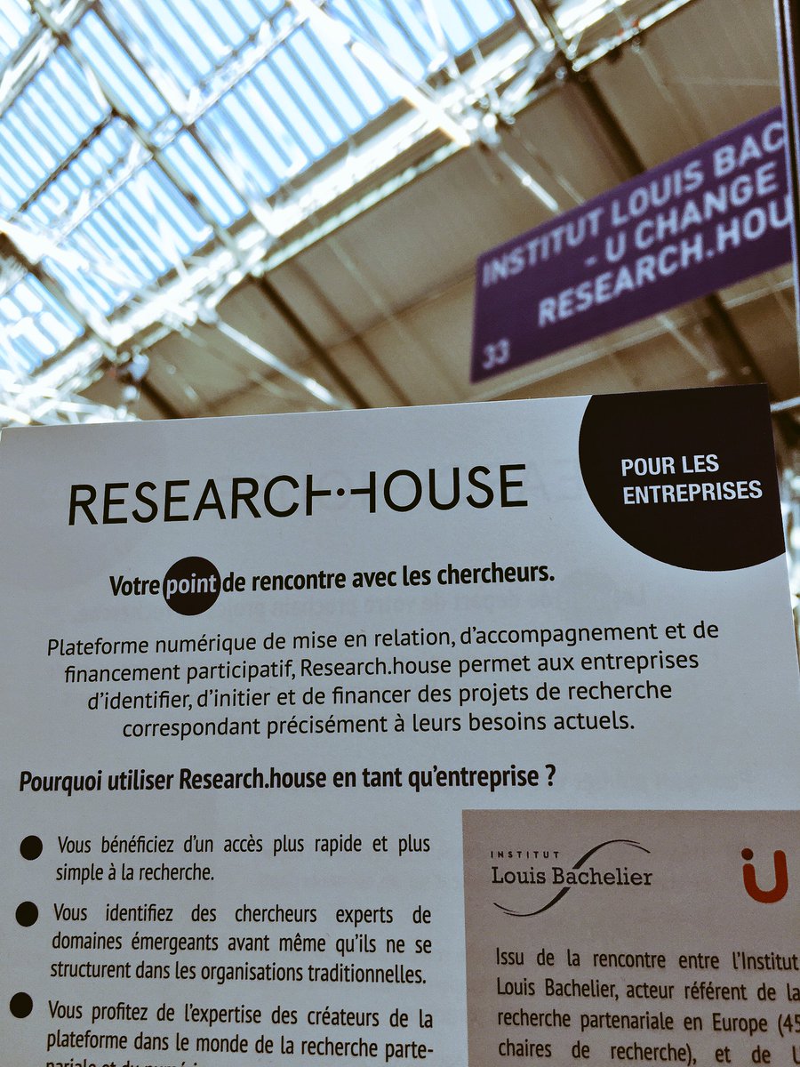 AlemMhamed's tweet photo. Au #PhDTalent17 pour le lancement de #ReseachHouse ravis de répondre à vos questions ! @Uchange_ @LouisBachelier https://t.co/adufrAU0yt