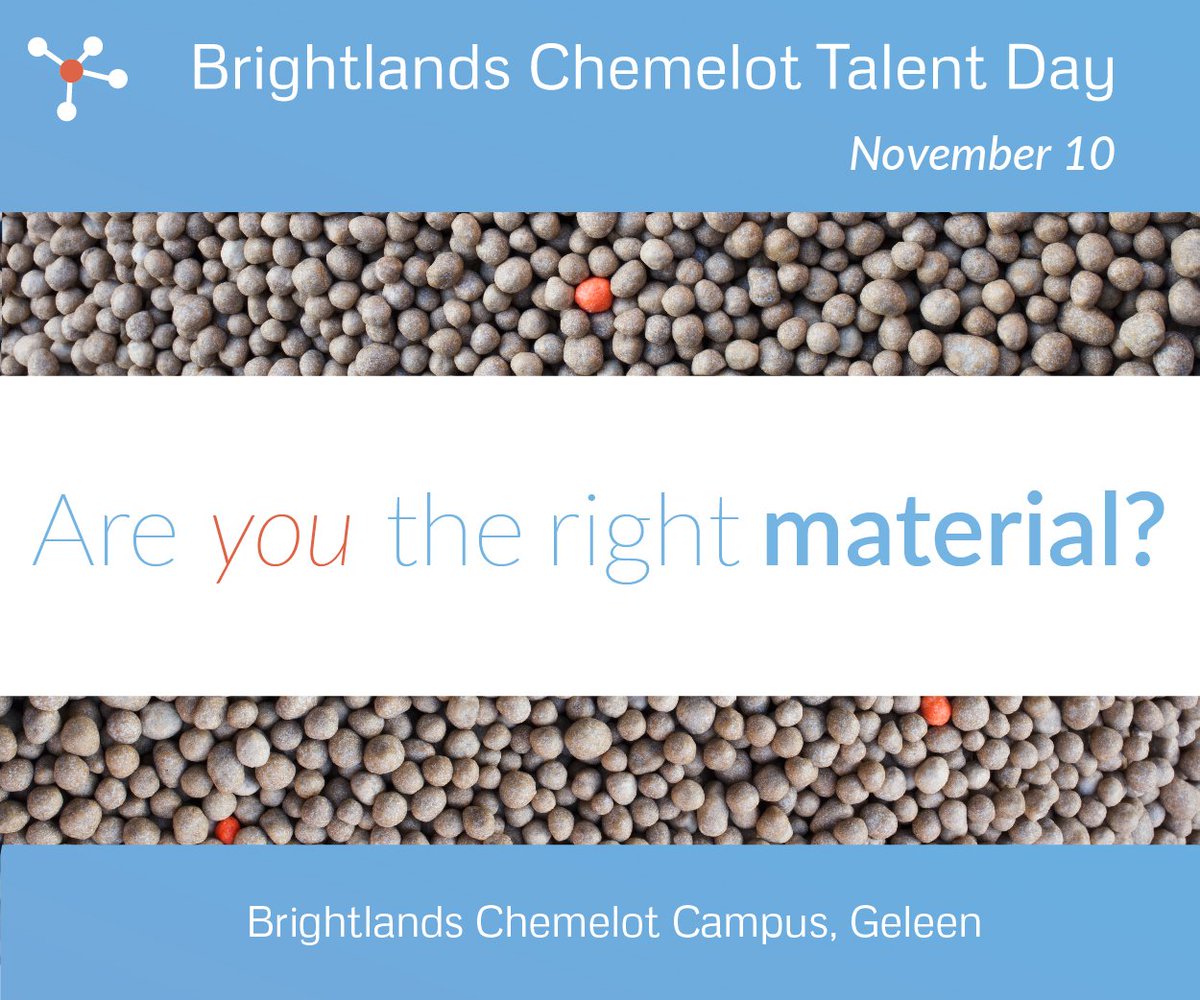 Chemelot's tweet image. Wij nemen deel aan de brightlandschemelottalentday.com Ontdek je studie- en carrièremogelijkheden (MBO HBO WO) Registreer nu! #rightmaterial