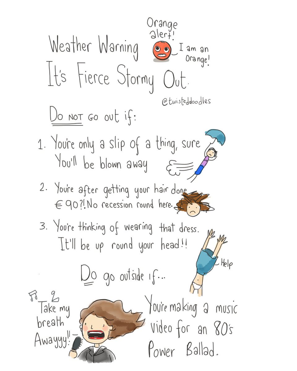 Weather warning. #StormBrian