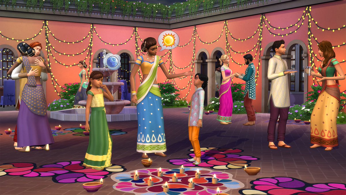 platpixelsquad's tweet photo. Celebrate Diwali with your Sims, added for free! #TS4Update https://t.co/r2ljayJgGU https://t.co/dagBymovSS