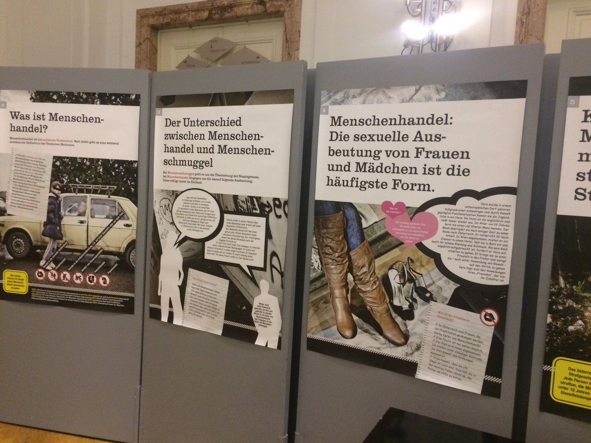 AUT_OSCE's tweet photo. The exhibition on human trafficking will also be displayed at the @MFA_Austria open house day on 26 October #mfa4u #BMEIAerleben #CTHB https://t.co/yUNY2Xtv6m