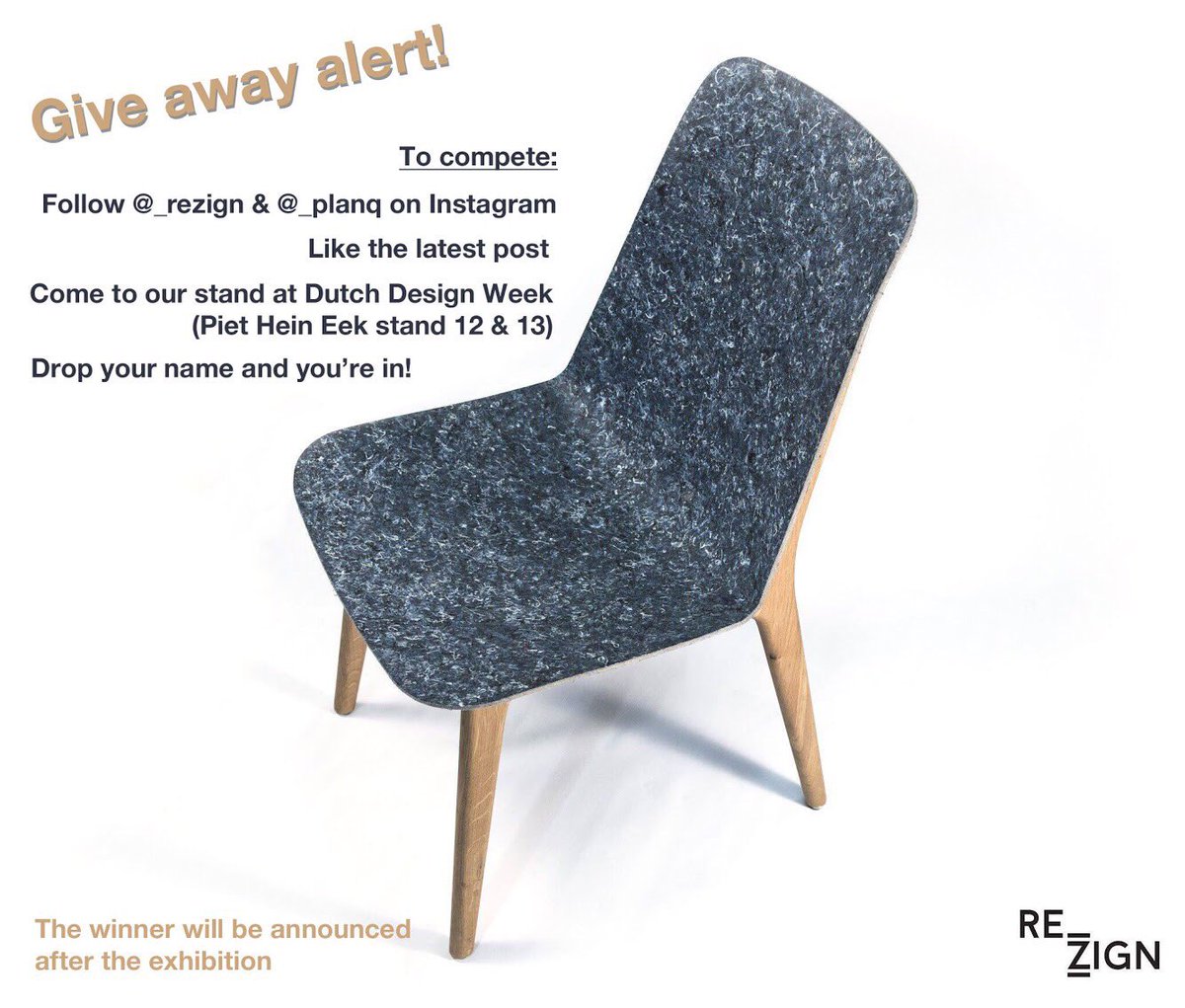 planqproducts's tweet photo. Give away alert @dutchdesignweek! Check our instagram account @_planq to compete #Rezign #Dutchdesignweek https://t.co/xUaQ8G5Lo1