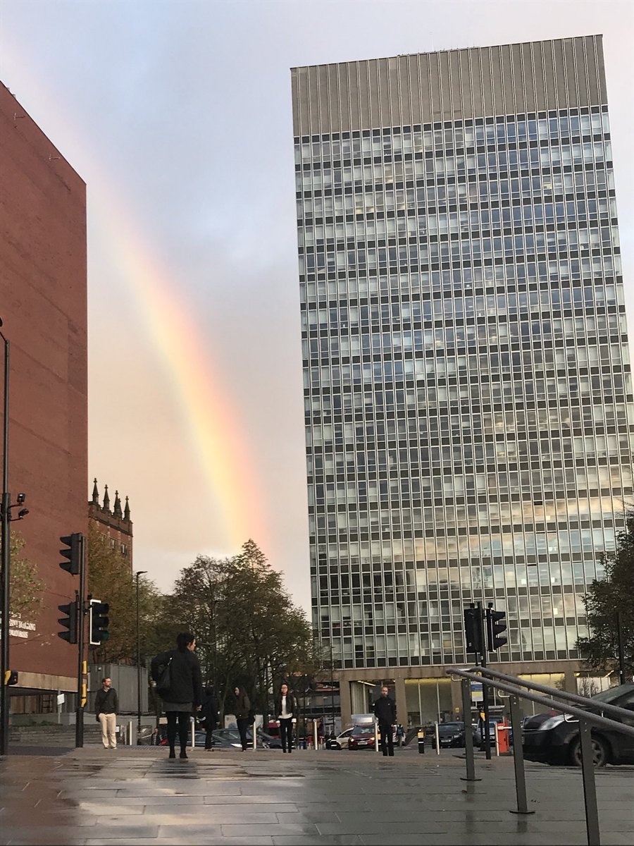 Good morning. Even the Arts Tower is wearing its #rainbowlanyard today.