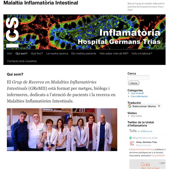 ACCUCatalunya's tweet photo. "Malaltia Inflamatòria Intestinal", el nou blog d' @IBDcanruti #MII #Crohn #ColitisU https://t.co/xLh8BDluOp https://t.co/QGI3O4URQf