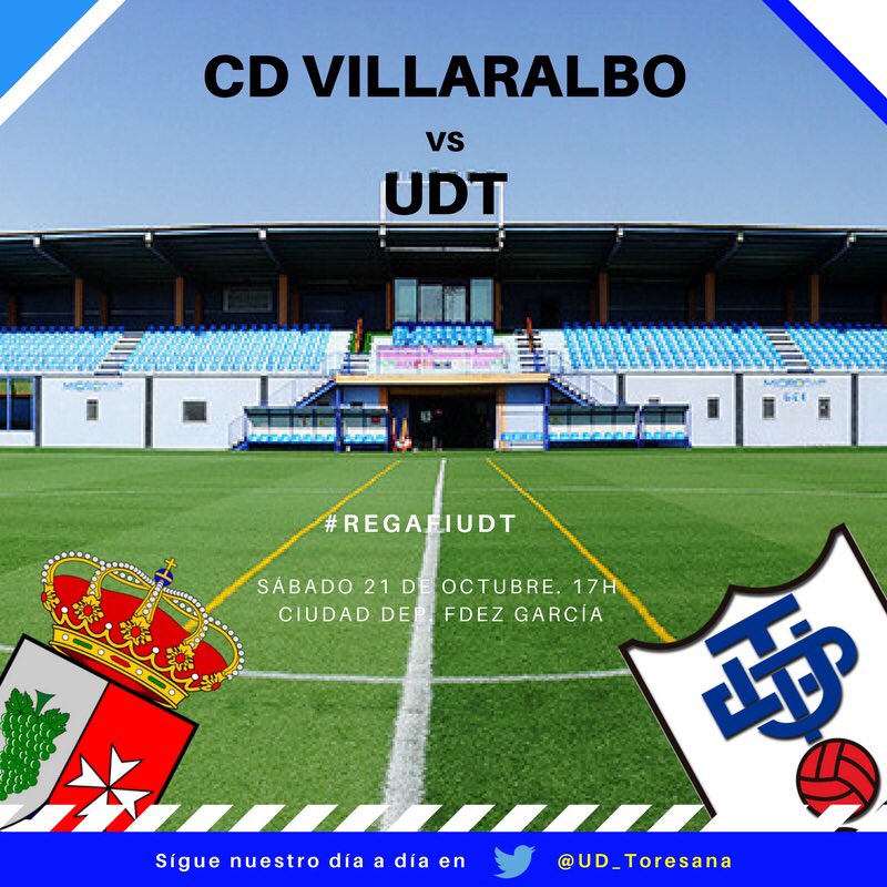 UD_Toresana's tweet photo. REGIONAL AFICIONADOS |

Llega el 1er derbi!!

🗓 Mañana
🕔 17h
🏟 Ciudad Dep. Fdez García
🆚 @cd_villaralbo 

#UDT2.0 #PasoApaso #MuxoXhacer https://t.co/hIXneqjZyF