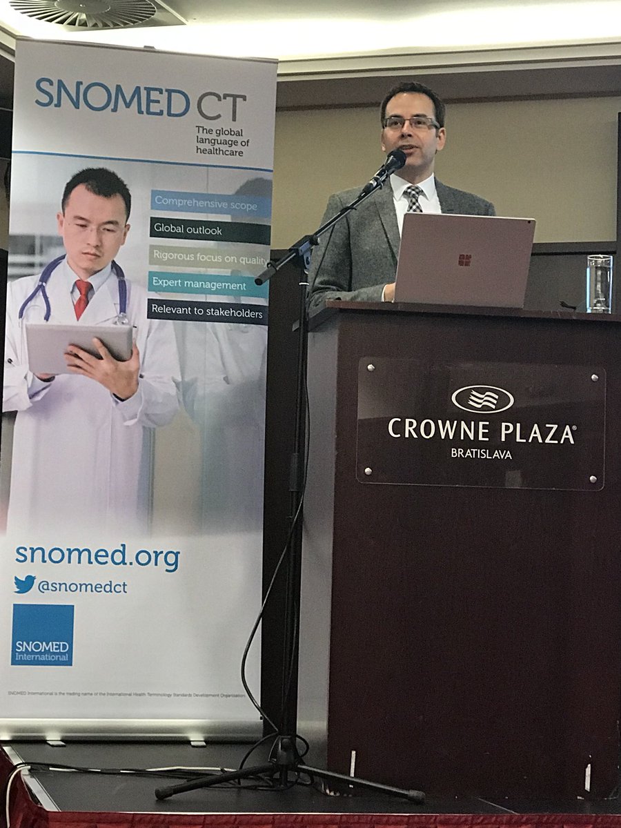 SnomedCT's tweet photo. Dr Jeremy Theal delivers this morning’s James Read Memorial Lecture #snomedct #sctexpo17 https://t.co/eIx9WajdUF