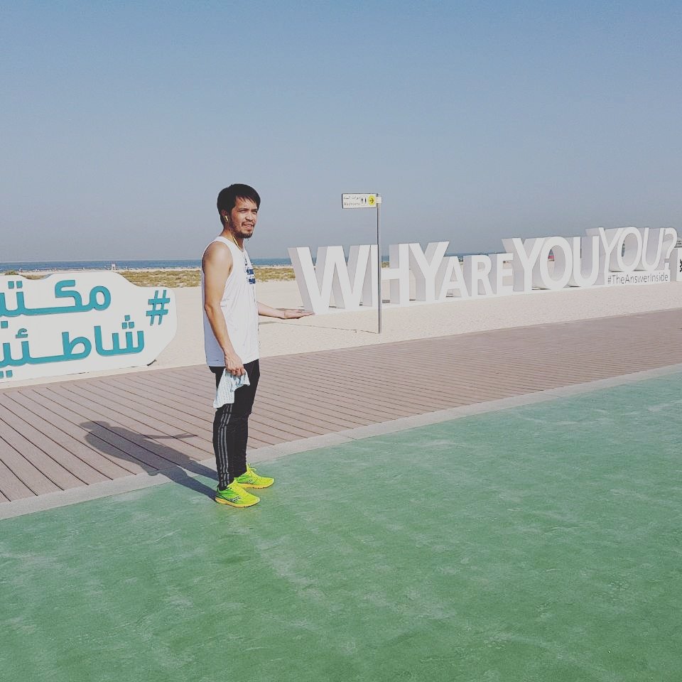 DMarlonp's tweet photo. After completing my first day of #Dubai30x30 #DubaiFitnessChallenge, my attention was captured by this - Why are you you? #theanswerinside https://t.co/vRza8CbBys