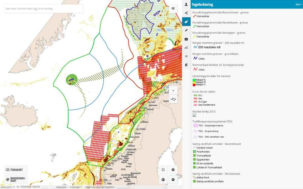 kartverket's tweet photo. Nytt digitalt arealverktøy avdekker mange kryssende interesser til havs: https://t.co/xemuZFfXh4 #naturressurs #næringsaktivitet #miljøverdi https://t.co/XoMg0402wA