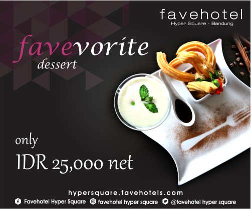 Try our "favevorite dessert only at favehotel Hyper Square 
#kuliner #kulinerbandung #desserts #infobdg #favehypersquare
