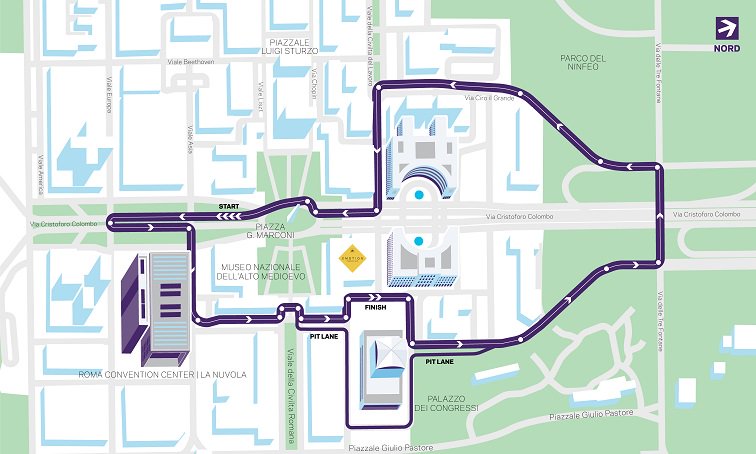 formulaE_ex's tweet photo. Newsから：ローマ大会、コース発表
https://t.co/HrUKzj6UBb
（リンク先にコースのＣＧもあります。） https://t.co/s3vmRwclFL