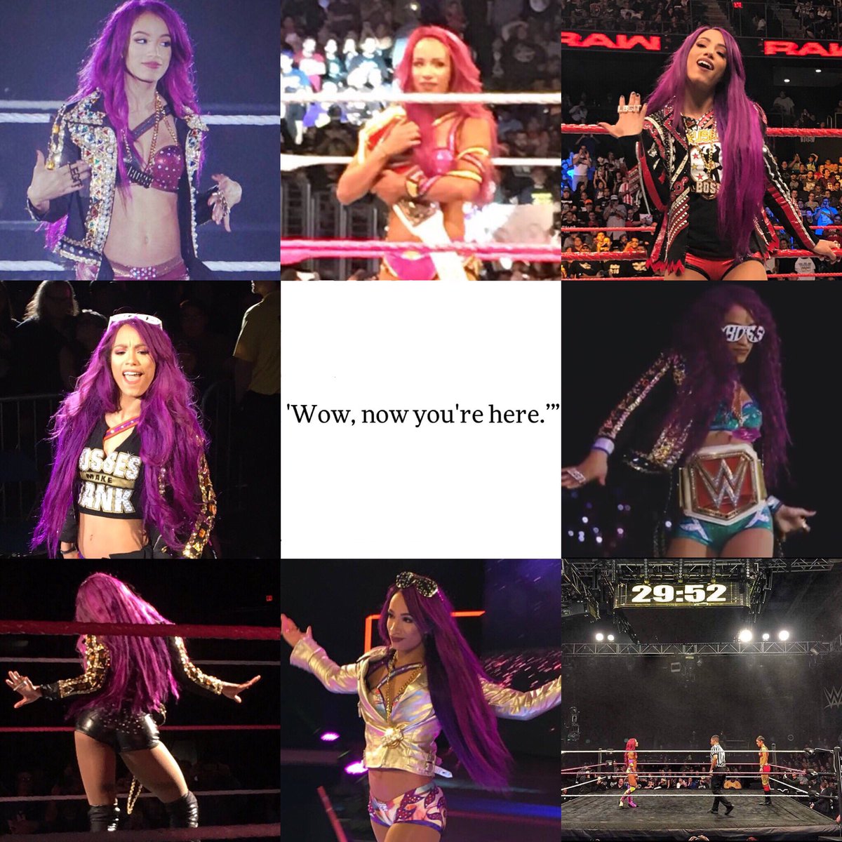 SashasTopGuy's tweet photo. “I remember climbing up to the nosebleeds and being so far from the ring. Now I climb into the ring and I'm like, 'Wow, now you're here.’”❤️ https://t.co/v3Pe3TohAX