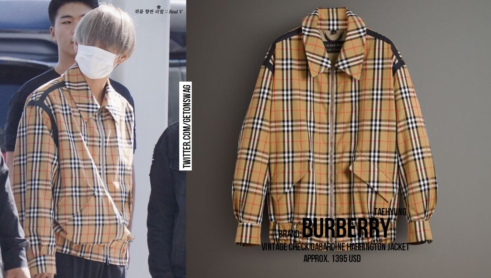 taehyung burberry shirt