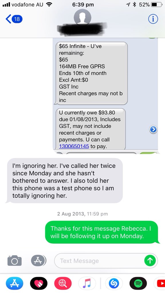 <a href="/theprojecttv/">The Project</a> <a href="/lehmo23/">Lehmo</a> Vodafone chick asked I send mms proof of being overcharged to their ‘test’ phone but gave me her personal number! Bet she regretted that!