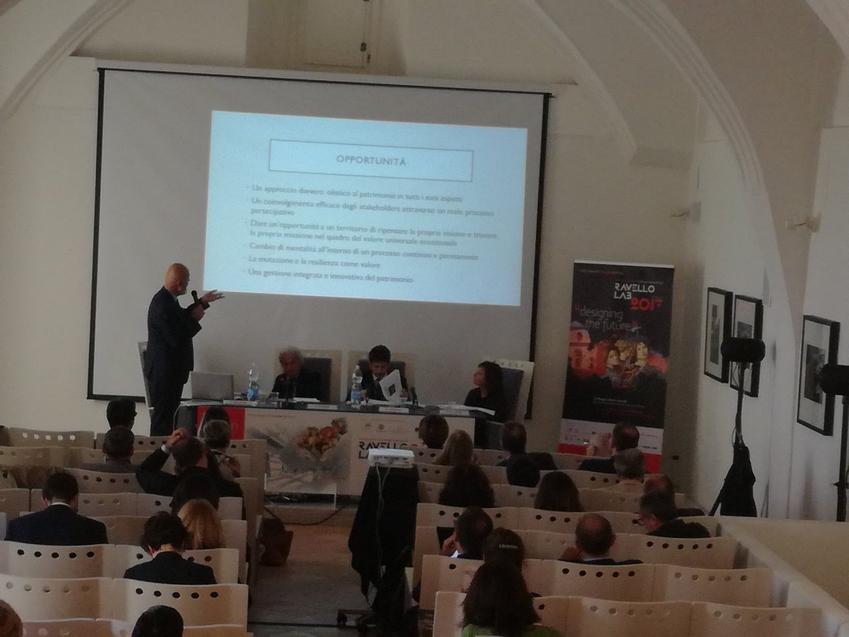 Federculture's tweet photo. #RavelloLab2017 iniziato anche il Panel1 #progettazioneintegrata per lo sviluppo a base culturale https://t.co/Z4nQqL0cR4