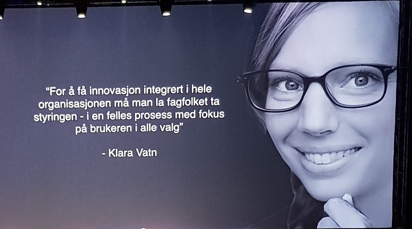 StaleKjone's tweet photo. Tydelig tale fra @klaravatn på #webdagene https://t.co/nU5k5BQrIf