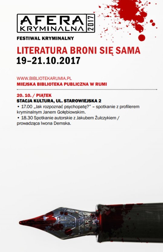 "Jak rozpoznać psychopatę" - wyjaśni znakomity profiler kryminalny, psycholog Pan @jan_golebiowski w @BibliotekaRumia g.17 #AferaKryminalna
