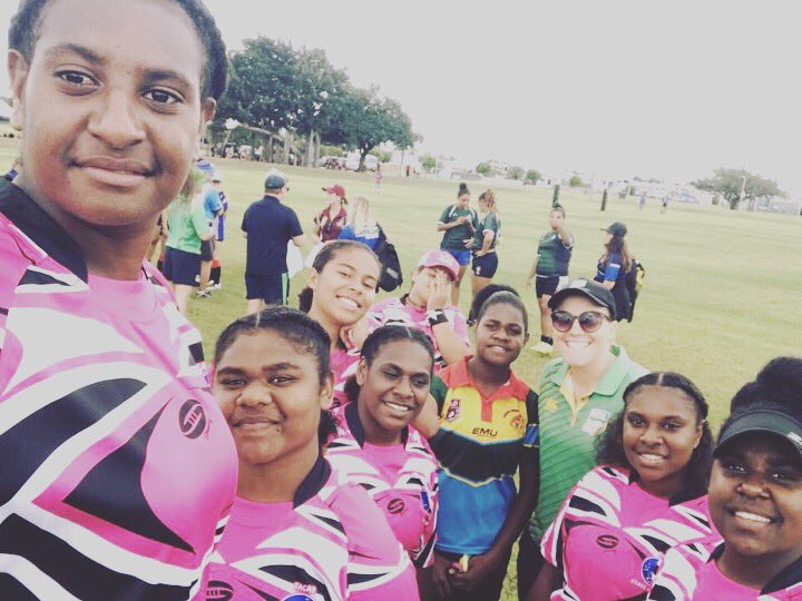 melindamcleod's tweet photo. How about the Tagai girls travelling over from Thursday Island to play at Cowboys Schoolgirls Challenge. How good is Rugby League!🤙🏼🏉 https://t.co/twT1nIlLJx
