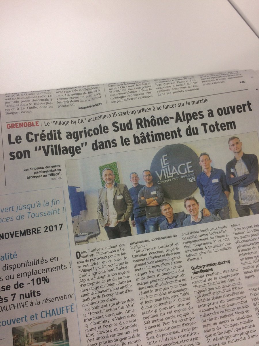 Today is a good day ! La #COMONAVENTURE a eu droit à son article dans le <a href="/ledauphine/">Le Dauphiné Libéré</a> !