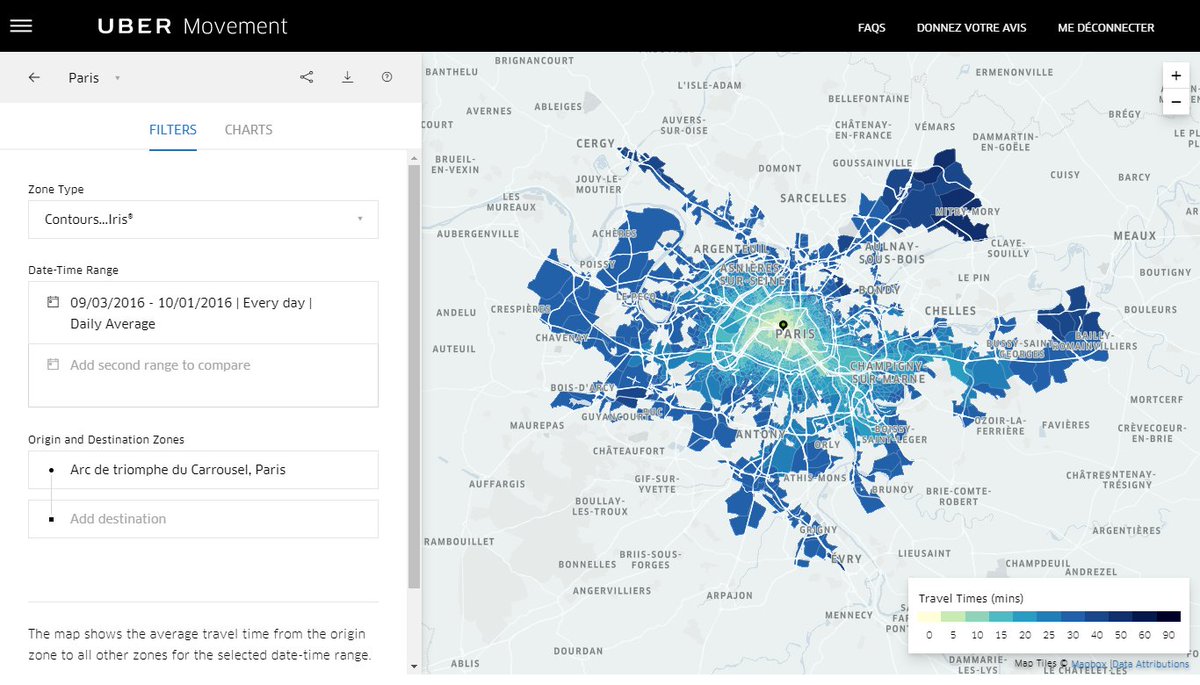 NicholasNCE's tweet photo. Uber ouvre ses données pour les temps de parcours à Paris, très probablement des choses sympas à faire avec ! #OpenData https://t.co/t0CCH4wgFo
