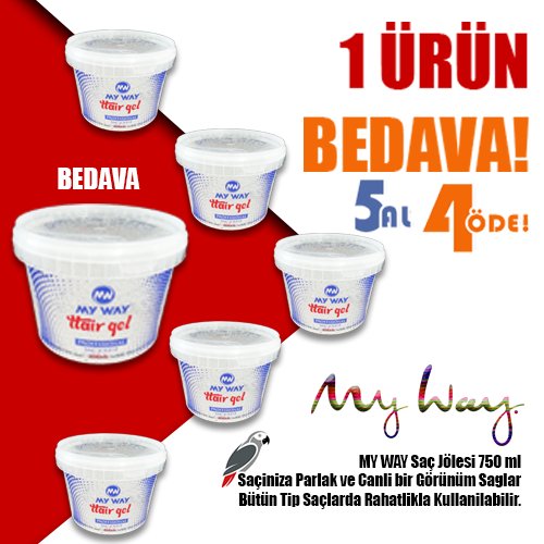 ...... MY WAY EXRA SERT Saç Jölesi 750 ml 5 AL 4 ÖDE
Link: goo.gl/3EtLhz