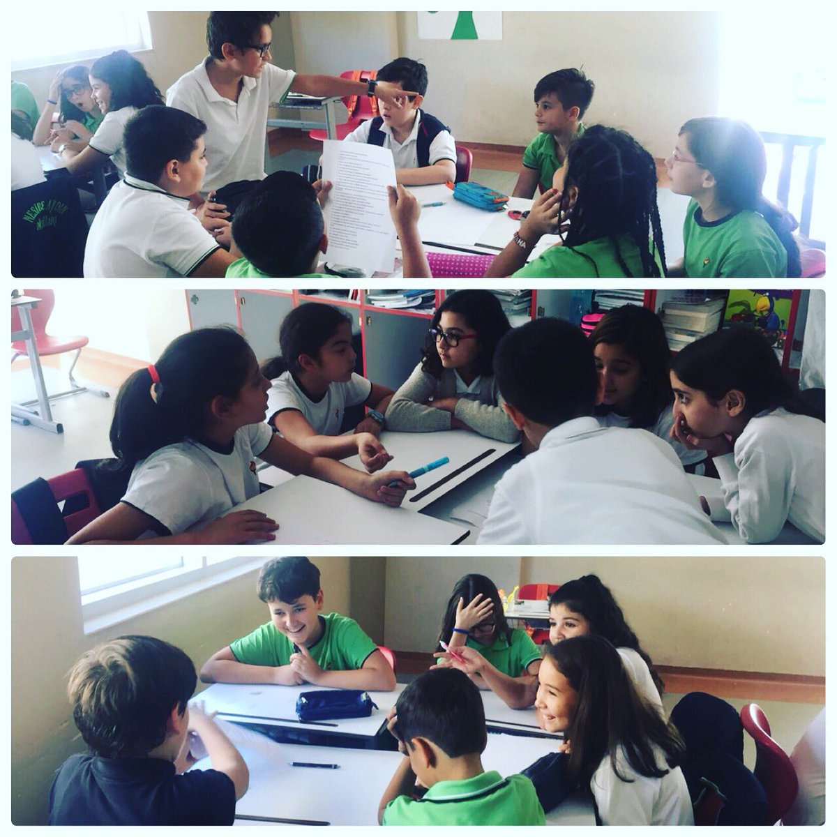 5-a sınıfı rehberlik dersinde okul kurallarını bir etkinlikle tartışarak öğrendiler kendi kurallarını oluşturdular #nesibeaydinantalya