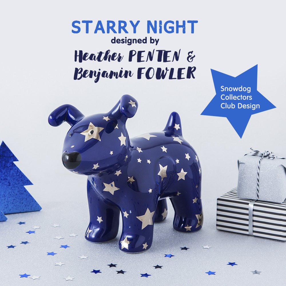 'Starry Night' designed by Heather Penten &amp; Benjamin Fowler is NOW available for PRE-ORDER online goo.gl/HNSLwV &amp; in <a href="/tyhafan/">Tŷ Hafan Children's Hospice</a> stores from NOV. #StarryNightSnowdog
