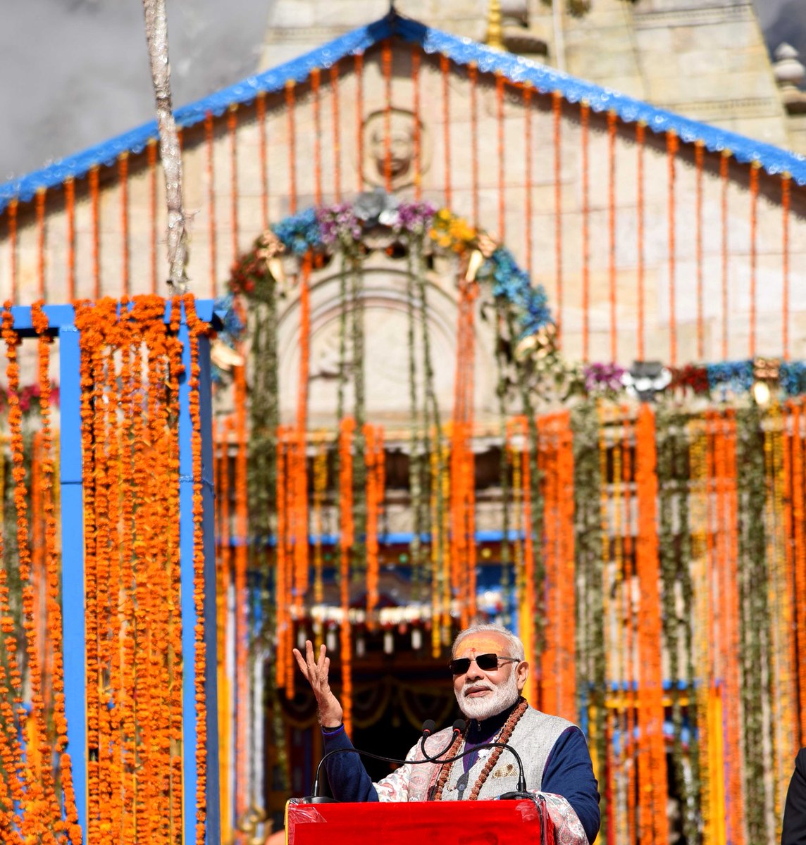 narendramodi177's tweet photo. @narendramodi PM @narendramodi addressing a public meeting at #Kedarnath, Uttarakhand https://t.co/j17il4DMYd