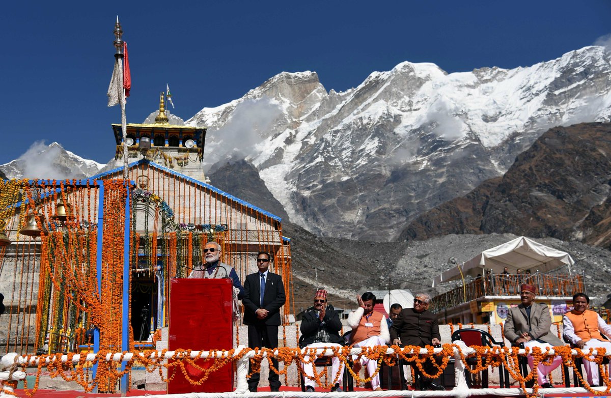 narendramodi177's tweet photo. @narendramodi PM @narendramodi addressing a public meeting at #Kedarnath, Uttarakhand https://t.co/j17il4DMYd