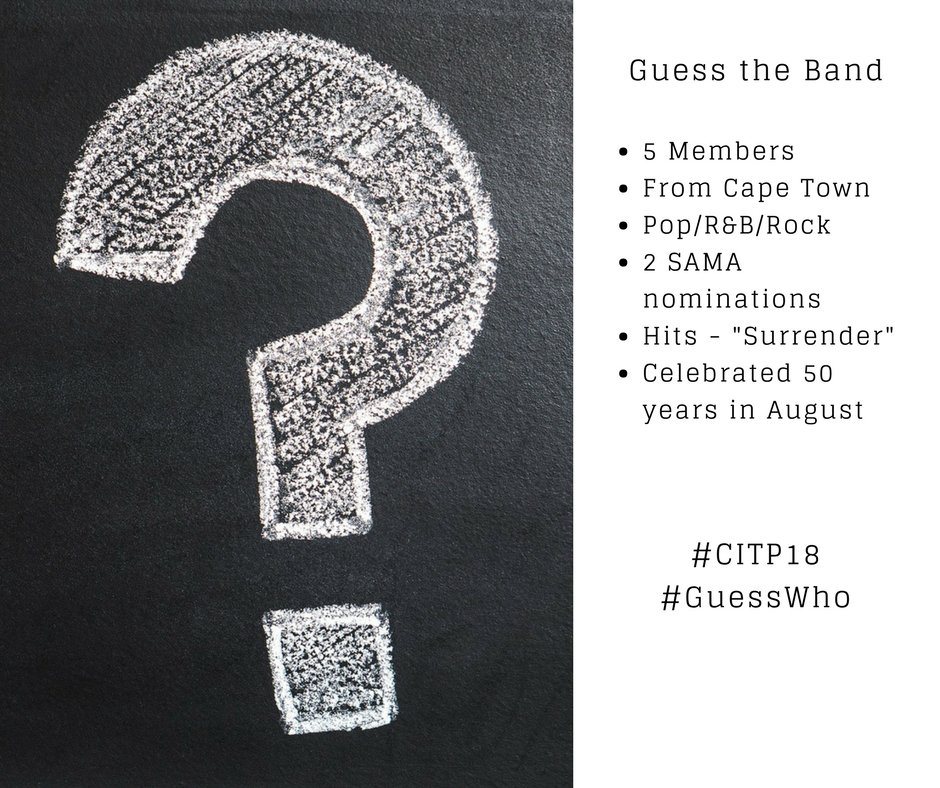 CITPCT's tweet photo. We are looking forward to having this band at our first concert - can you guess who it is?
#SummerSeries
#CITP18
#17December2017
#guesswho https://t.co/QbAdl5536l