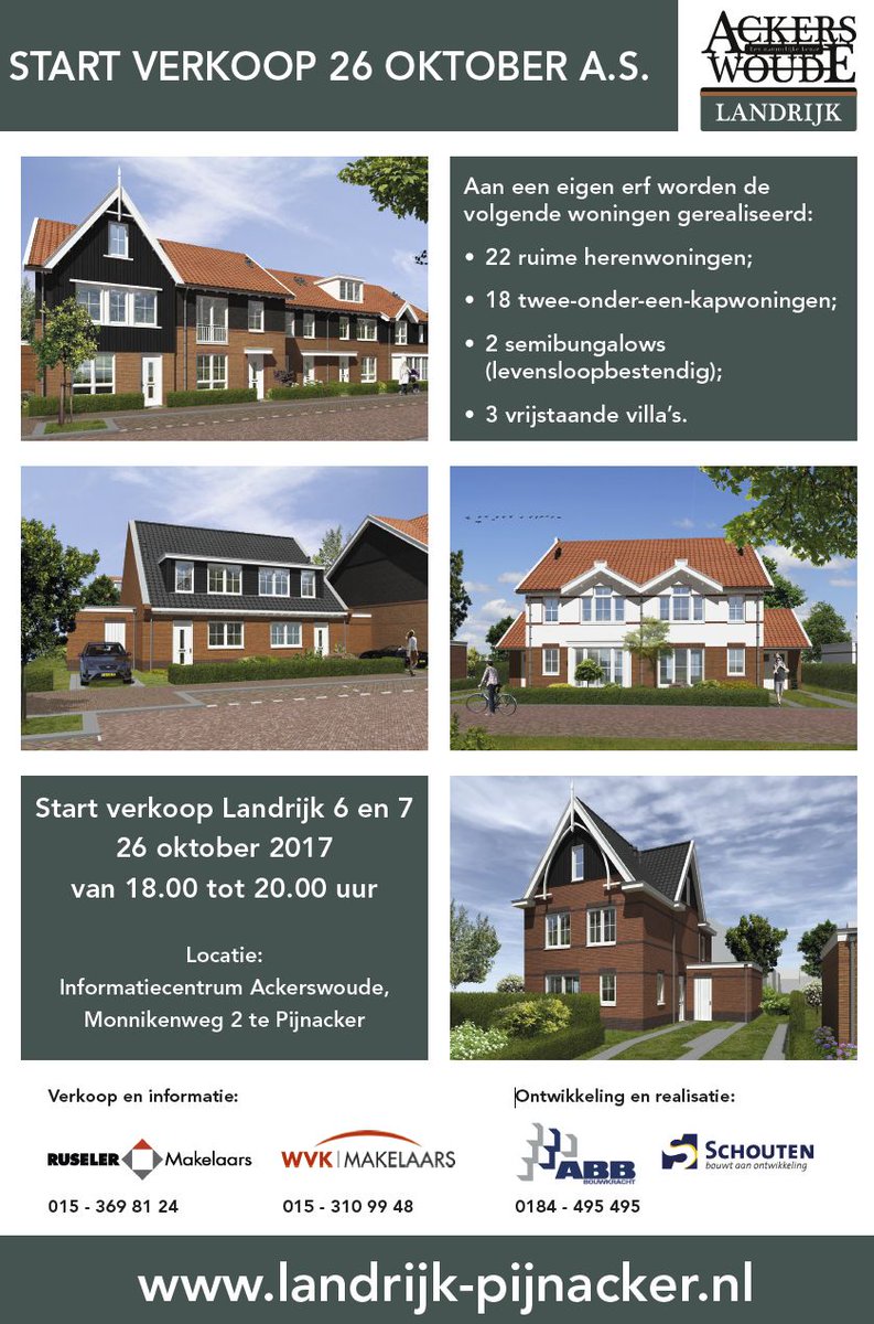 ABBBOUWGROEP's tweet photo. Op donderdag 26 oktober start de verkoop van Landrijk 6 en 7. Meer info op: https://t.co/Q36xHZgXSM https://t.co/lictOIpVhi