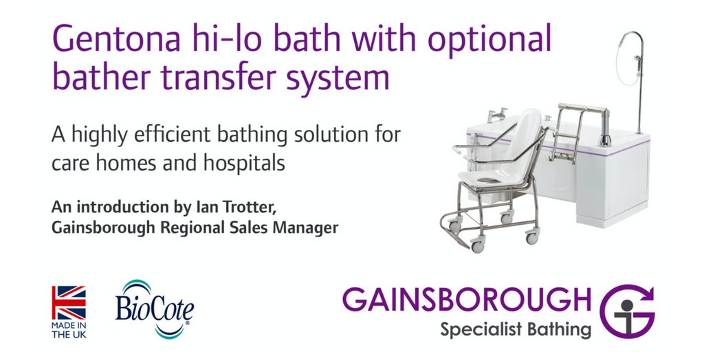 GSB_Baths's tweet photo. A short video of the Gentona bath with optional bather transfer system from Gainsborough https://t.co/nrwqBM6FXb #Assistedbaths #CareHomes https://t.co/zX4OoUE6Lu