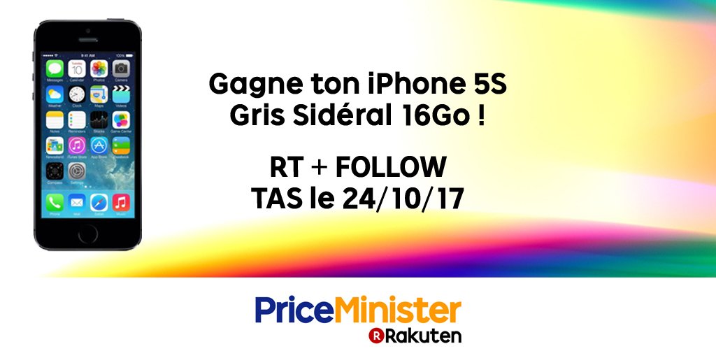 RakutenFrance's tweet photo. #Concours

Pour fêter le week-end qui arrive très bientôt, on vous offre un iPhone 5S !
#RT + #Follow | TAS le 24/10

Bonne chance à tous 😎 https://t.co/7UCxHuwMW3