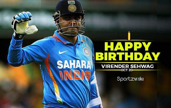 Happy birthday Virender Sehwag, Former Indian opener turns 39 today. God bless you HERO. 