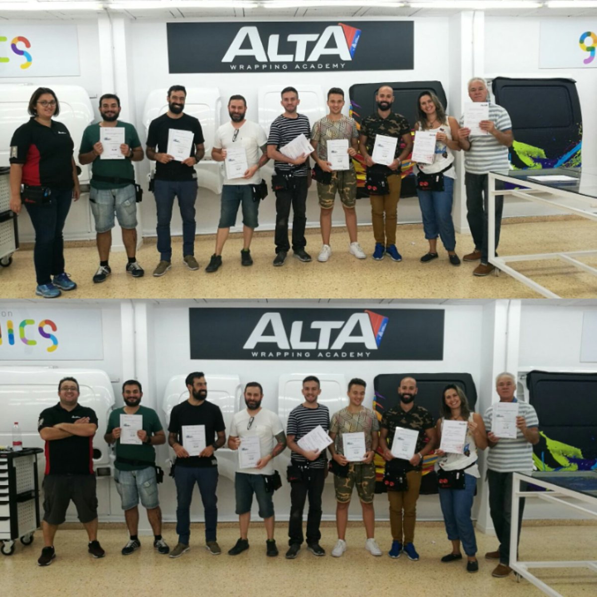 WrappingAcademy's tweet photo. Terminamos una intensa semana de #formación #CursosAveryDennisonEspaña #Workshops @ADgraphics_EU #CursoEsencial #CarWrapping1 #CarWrapping2 https://t.co/Io3v2s2bOx