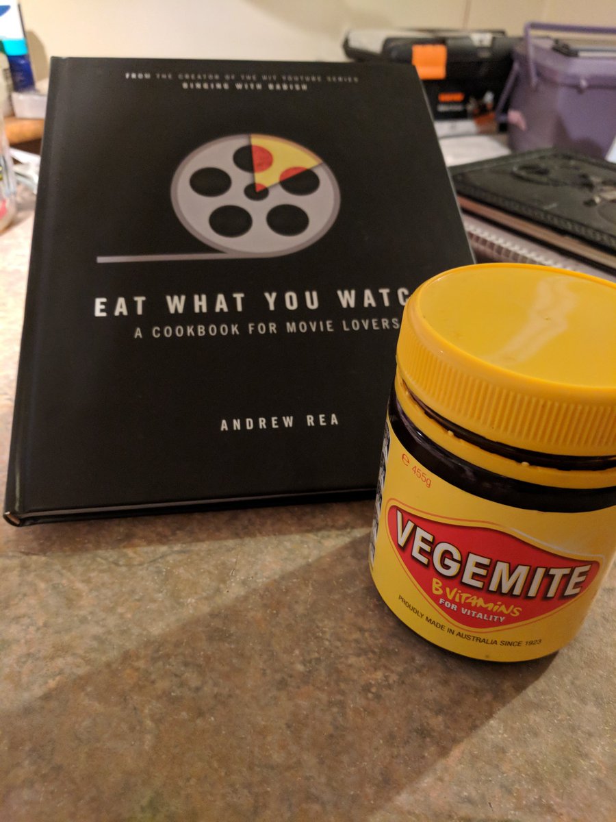 schme16's tweet photo. Just got my copy of Eat What You Watch from @BingingWBabish, and was disappointed at the lack of any Australian haut cuisine, fix it for ya https://t.co/rOMqncreey