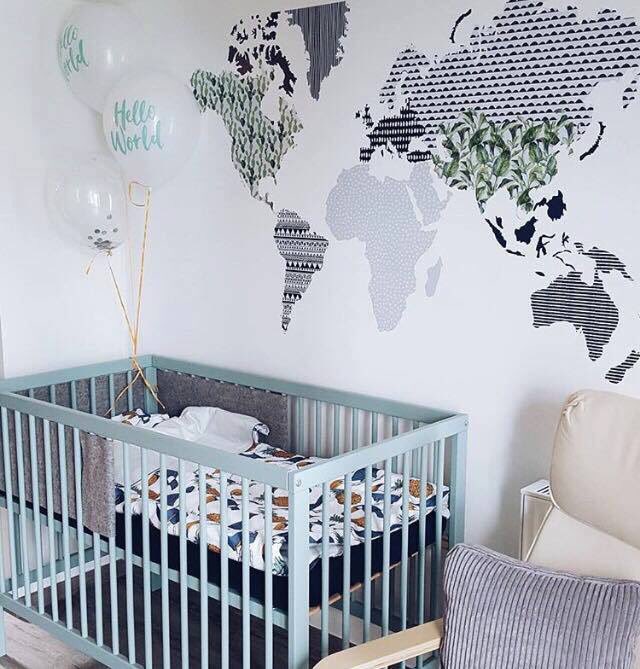 Small traveller nursery by <a href="/karlalook/">Karla Ahmad</a>.  Where do you want to go this weekend?🌎🌍🌏#wearemokee #nursery #travel #friday #weekend
