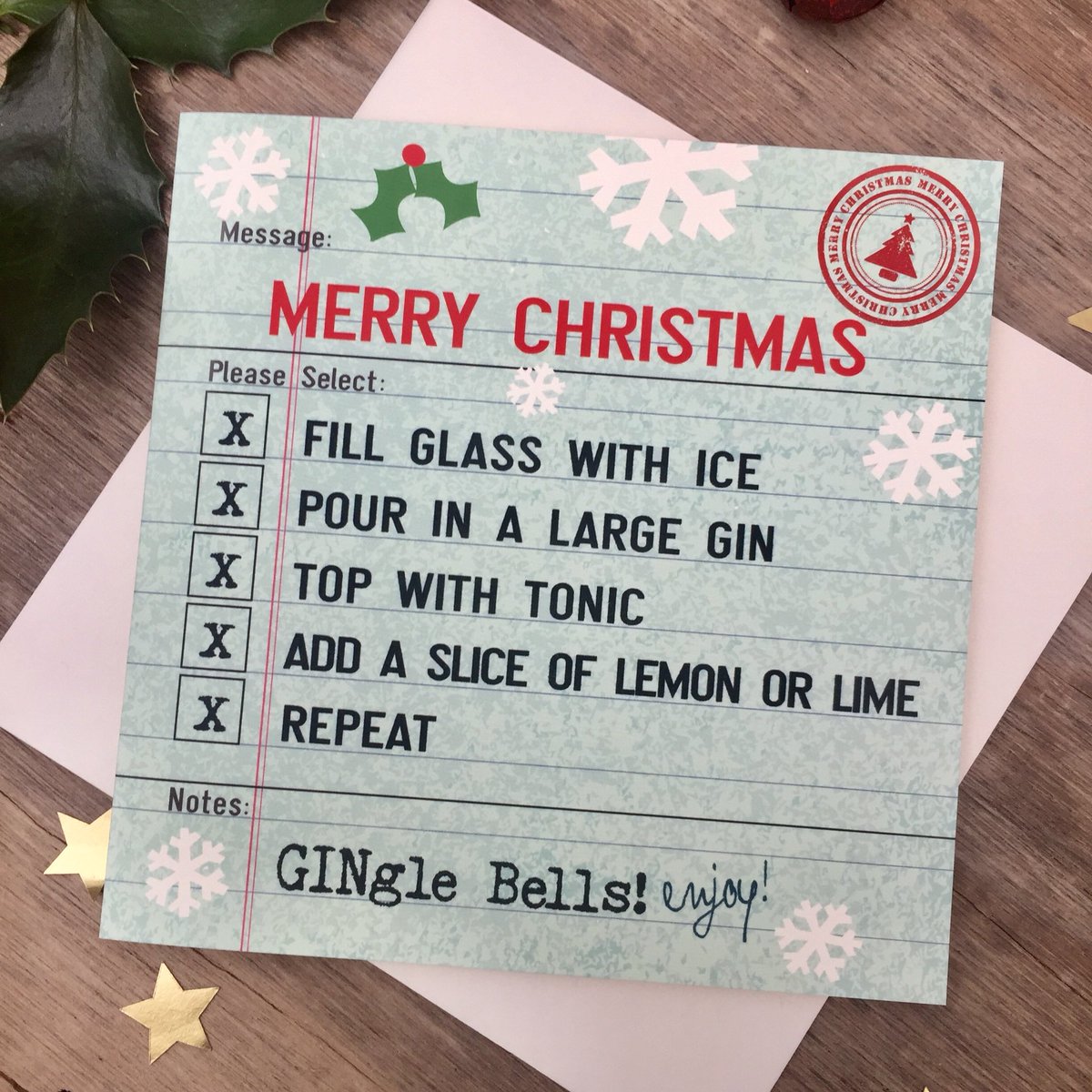 Gin-gle bells!! Yes I’m talking about Christmas but to be fair it’s really about gin! #wotmalike #gin #christmascards