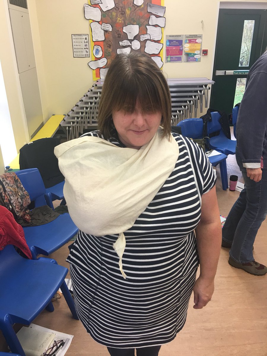 WaldringfieldPS's tweet photo. Mrs Wood has broken her arm! #onlyjoking #paediatricfirstaidcourse https://t.co/5l4ajvQZ4J