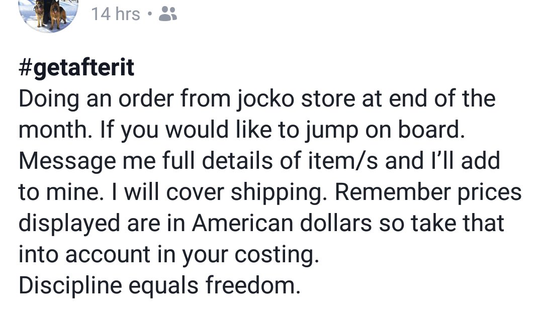 CJgrob's tweet photo. When a mate from jui-jitsu puts up posts like these. 
CHECK👊 #trooperAUS
@jockowillink @echocharles https://t.co/JCesjfqhUh
